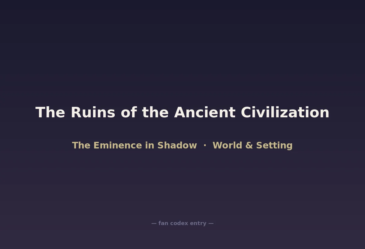 The Ruins of the Ancient Civilization